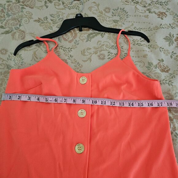 Amanda Uprichard Women's Dress M Coral Orange Sleeveless Revolve Cocktail - Picture 3 of 7